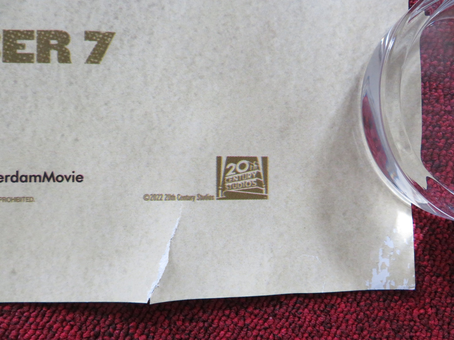 AMSTERDAM UK QUAD ROLLED POSTER CHRISTIAN BALE MARGOT ROBBIE 2022 Rendezvous Cinema Movie posters