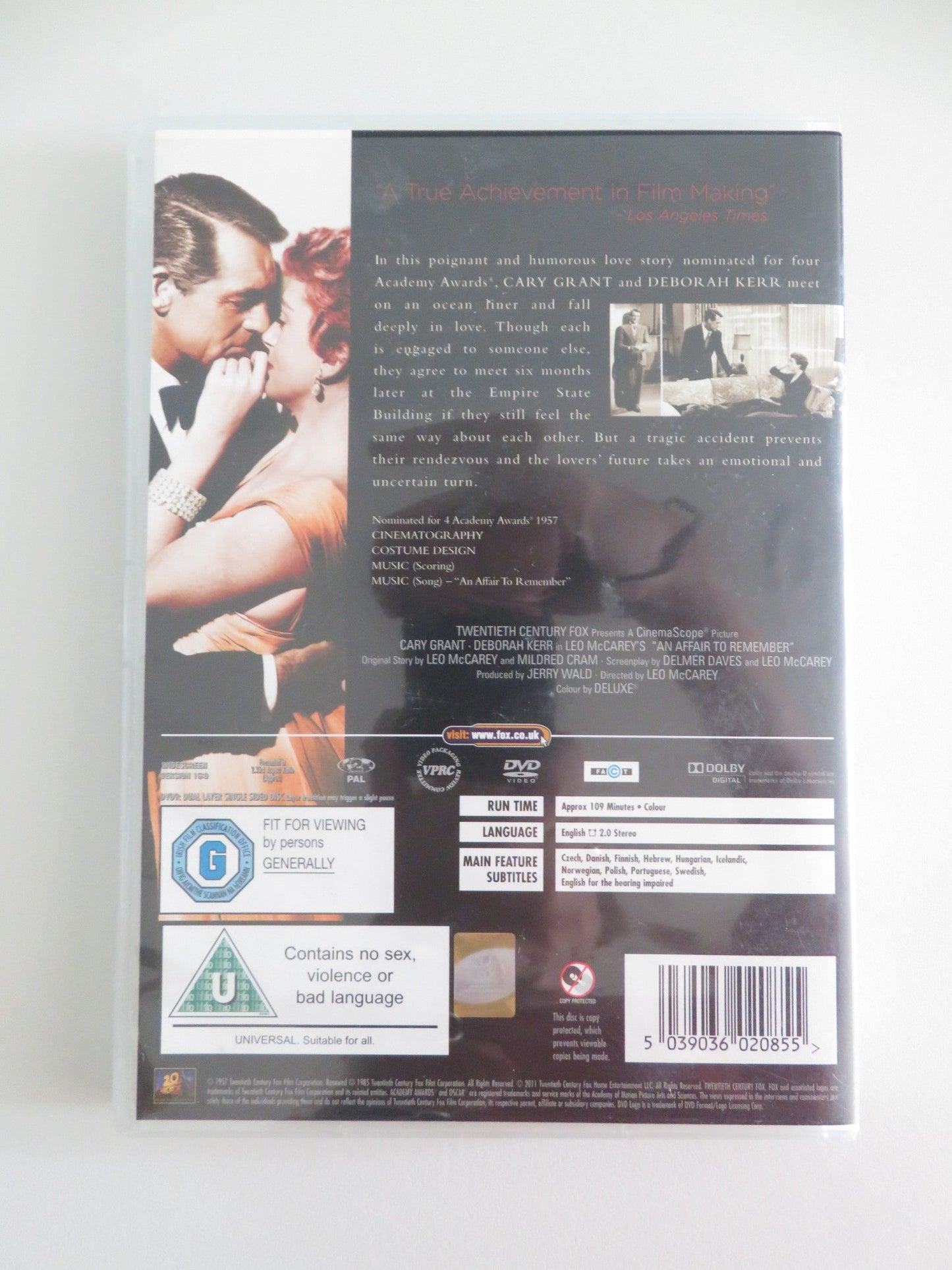 AN AFFAIR TO REMEMBER - B (DVD) CARY GRANT DEBORAH KERR 1957 REGION 2 Movie posters