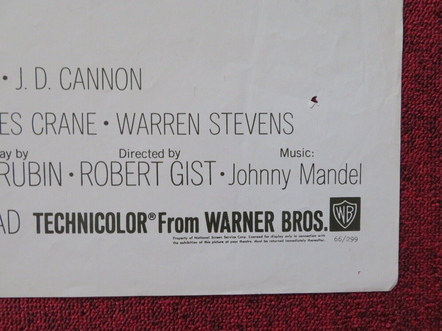 AN AMERICAN DREAM FOLDED US ONE SHEET POSTER STUART WHITMAN JANET LEIGH 1966 - Rendezvous Cinema
