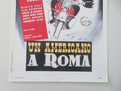 AN AMERICAN IN ROME ITALIAN LOCANDINA POSTER SORDI MARIA PIA CASILIO 1954 Movie posters