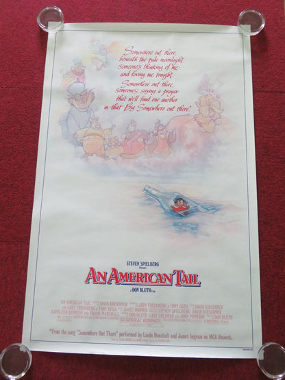 AN AMERICAN TALE US ONE SHEET ROLLED POSTER PHILLIP GLASSER C. PLUMMER 1986 Movie posters