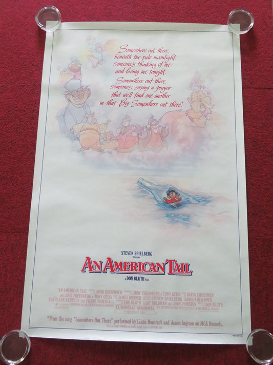 AN AMERICAN TALE US ONE SHEET ROLLED POSTER PHILLIP GLASSER C. PLUMMER 1986 Movie posters