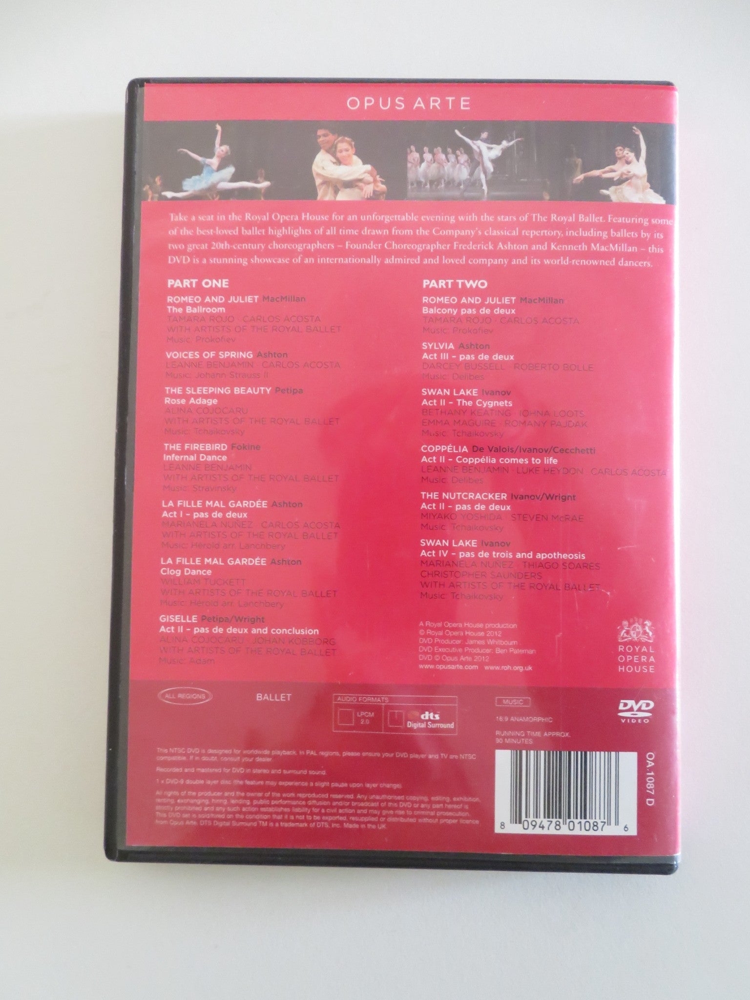 AN EVENING WITH THE ROYAL BALLET (DVD) SWAN LAKE NUTCRACKER 2012 REGION ALL - Rendezvous Cinema