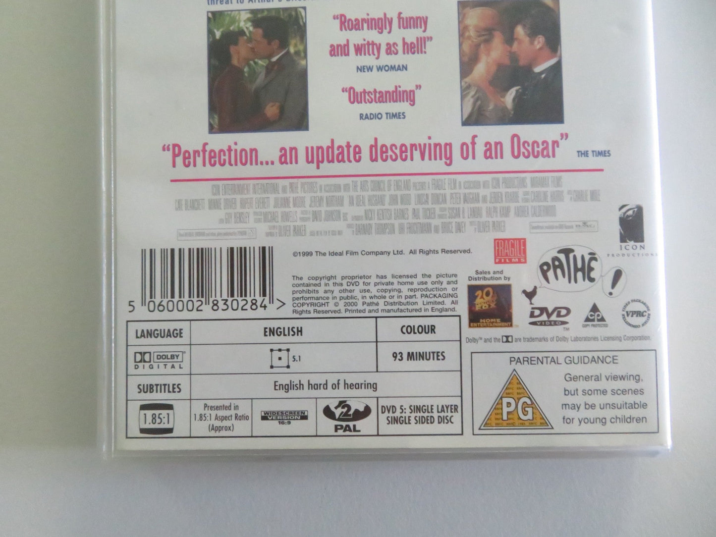 An Ideal Husband (DVD) Minnie Driver Rupert Everett 1999 Region 2 Movie posters