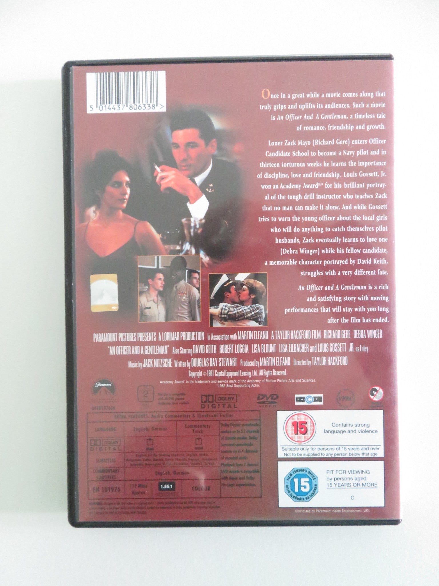 AN OFFICER AND A GENTLEMAN (DVD) RICHARD GERE DEBRA WINGER 1982 REGION 2 Movie posters