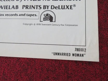 AN UNMARRIED WOMAN FOLDED US ONE SHEET POSTER JILL CLAYBURGH ALAN BATES 1979 Movie posters