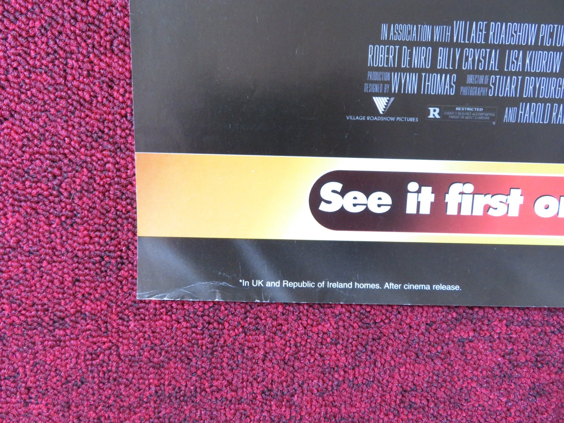 ANALYSE THIS VHS VIDEO POSTER ROBERT DE NIRO BILLY CRYSTAL 1999 Rendezvous Cinema Movie posters