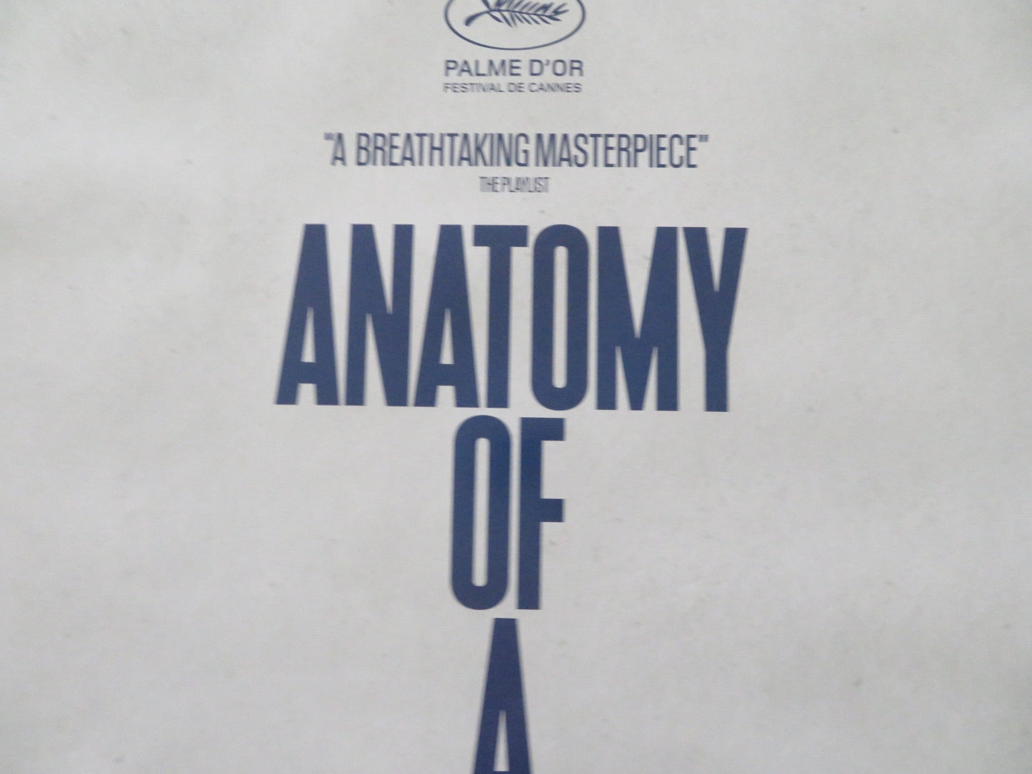 ANATOMY OF A FALL US ONE SHEET ROLLED POSTER SANDRA HULLER SWANN ARLAUD 2023 Rendezvous Cinema Movie posters