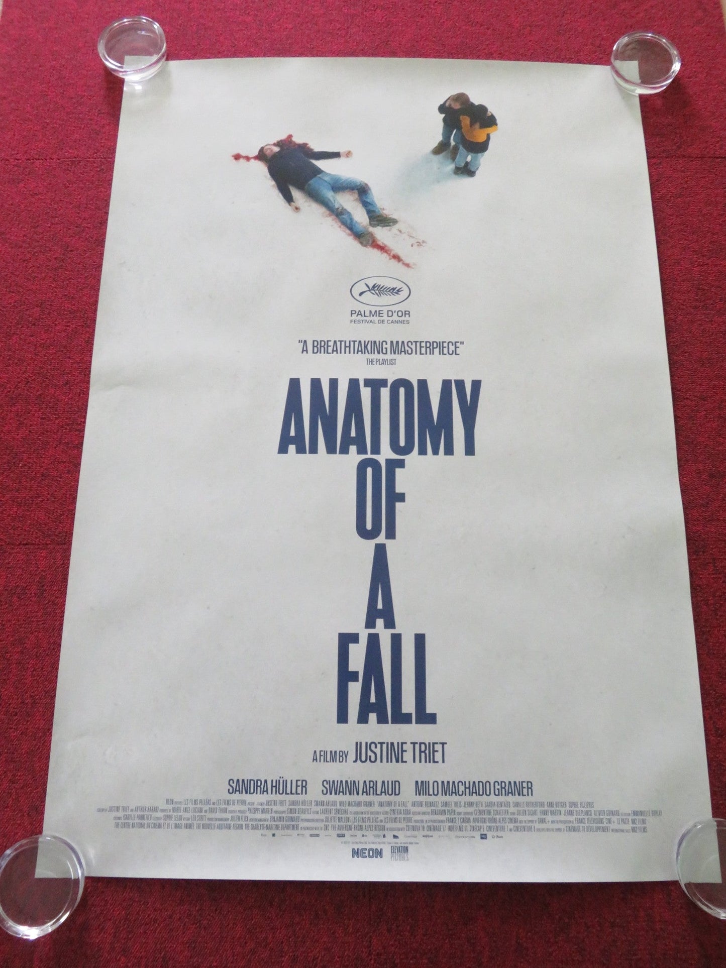 ANATOMY OF A FALL US ONE SHEET ROLLED POSTER SANDRA HULLER SWANN ARLAUD 2023 Rendezvous Cinema Movie posters