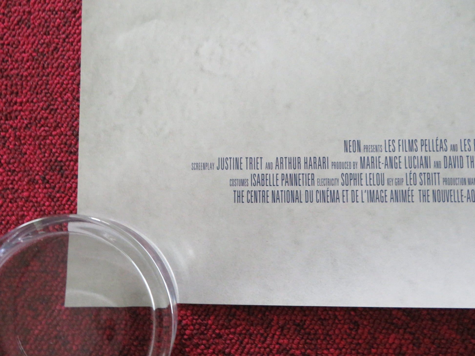 ANATOMY OF A FALL US ONE SHEET ROLLED POSTER SANDRA HULLER SWANN ARLAUD 2023 Rendezvous Cinema Movie posters