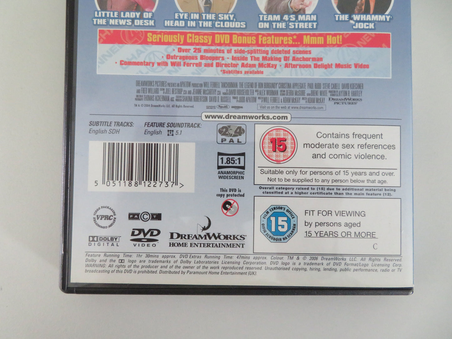 Anchorman: The Legend of Ron Burgundy (DVD) Will Ferrell 2004 Region 2,4 Movie posters