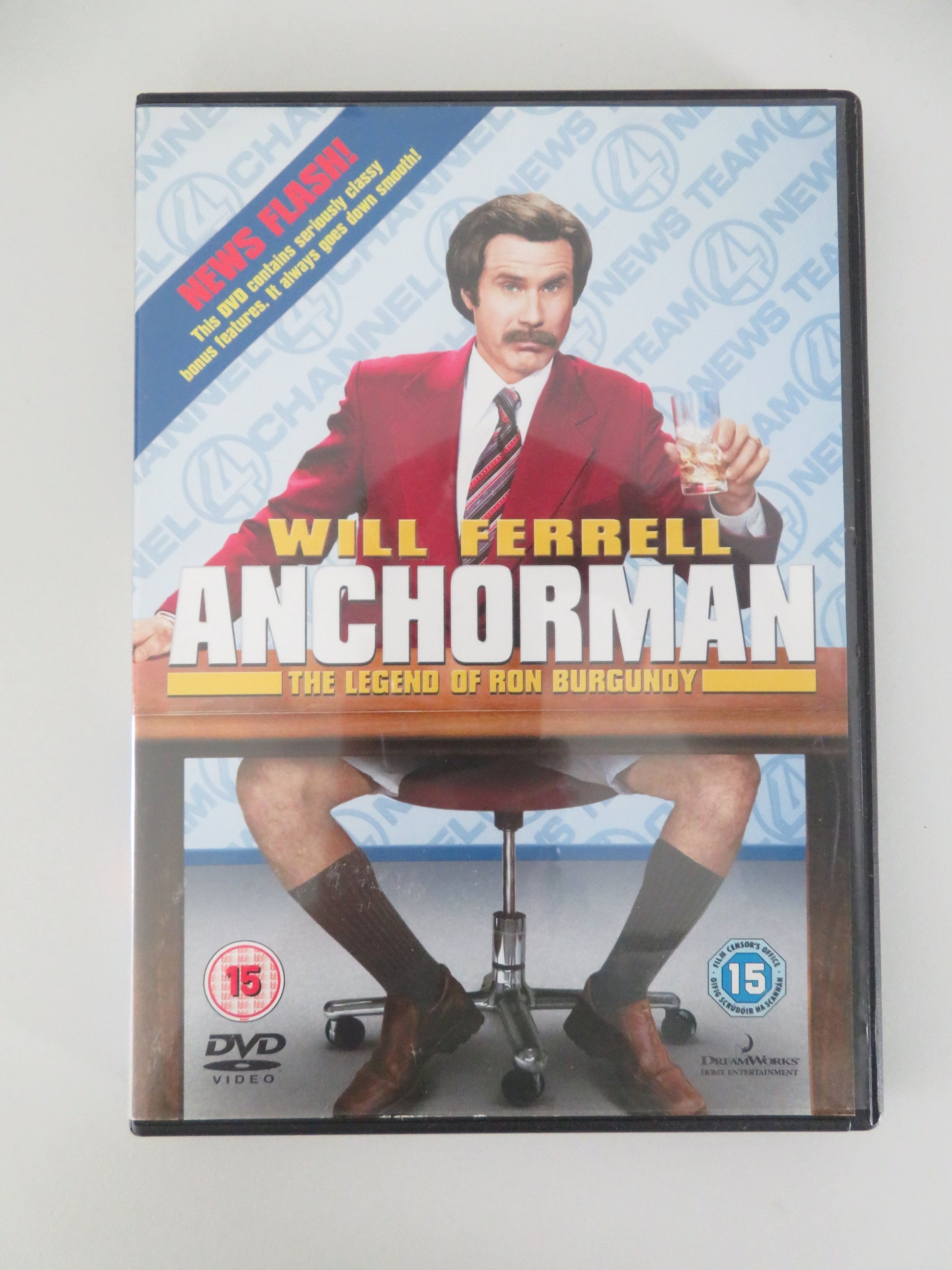 Anchorman: The Legend of Ron Burgundy (DVD) Will Ferrell 2004 Region 2,4 Movie posters