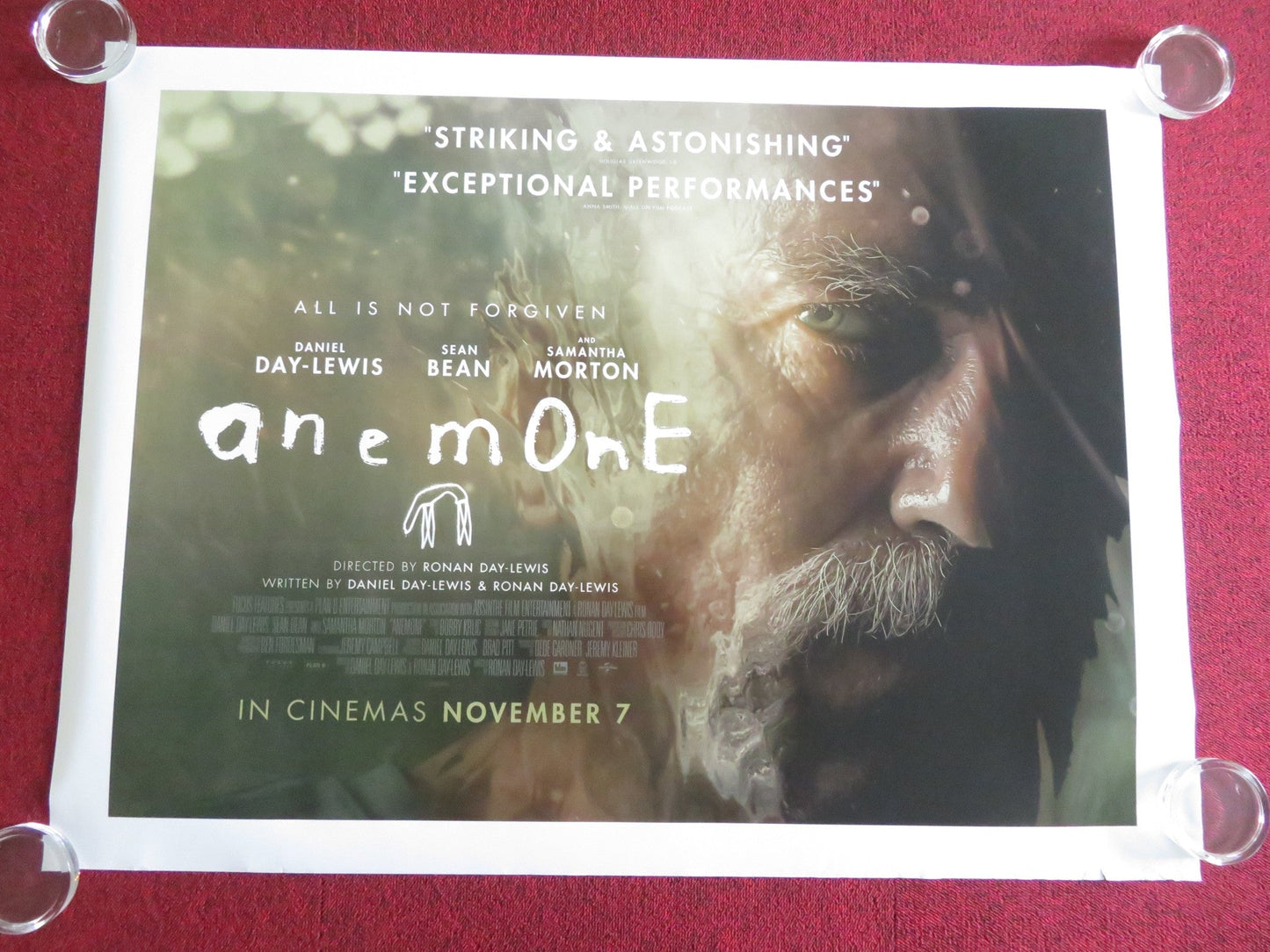 ANEMONE UK QUAD ROLLED POSTER DANIEL DAY - LEWIS SEAN BEAN SAMANTHA MORTON 2025 Movie posters