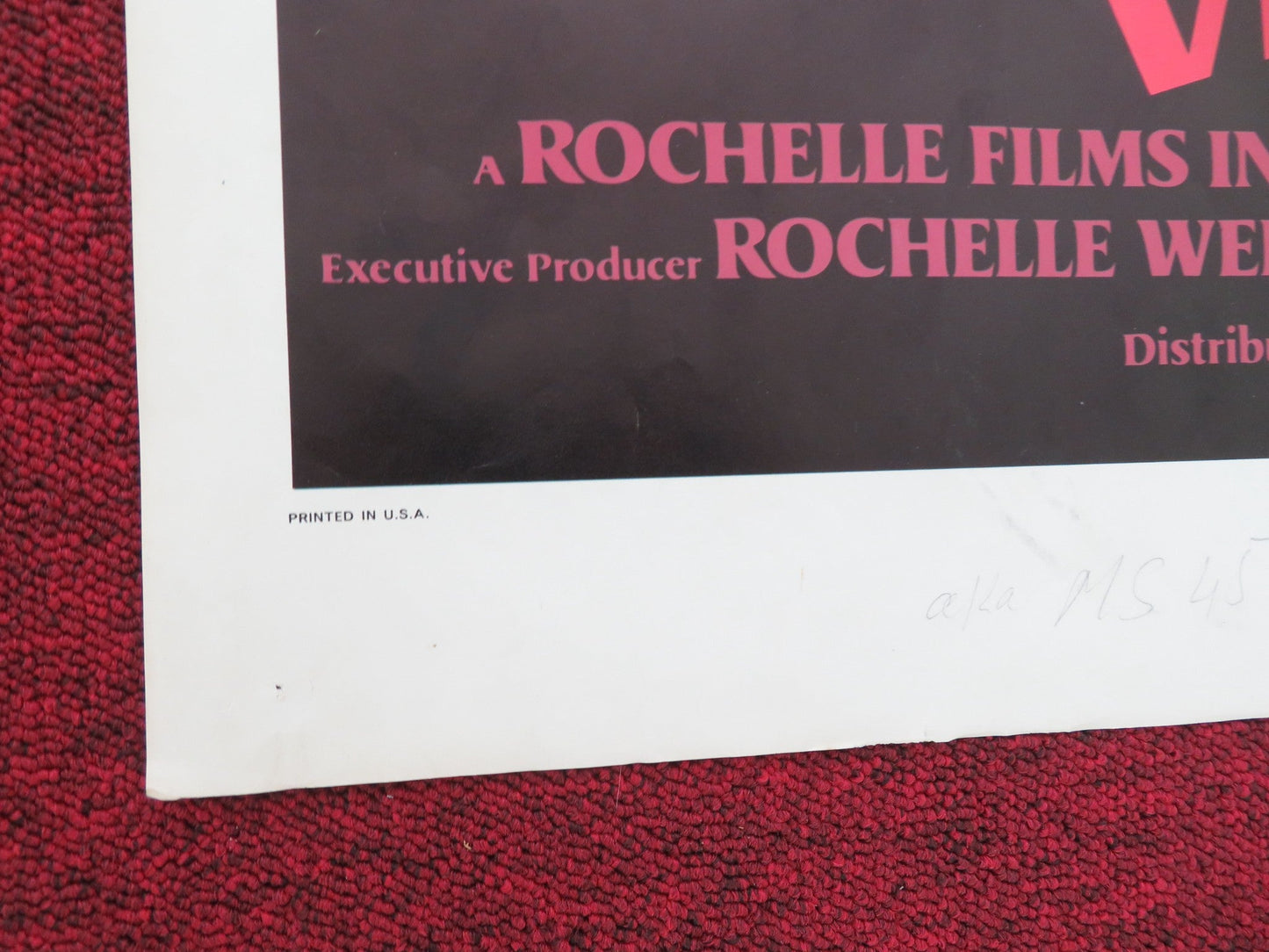 Angel of Vengeance Folded US One Sheet Poster Zoe Lund Abel Ferrara 1981 Movie posters
