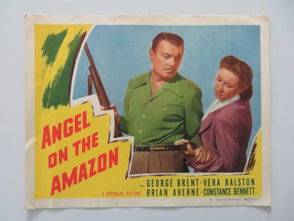 ANGEL ON THE AMAZON - #3 US LOBBY CARD GEORGE BRENT VERA RALSTON 1948 Rendezvous Cinema Movie posters