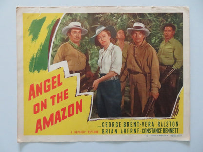 ANGEL ON THE AMAZON - #5 LOBBY CARD GEORGE BRENT VERA RALSTON 1948 Rendezvous Cinema Movie posters