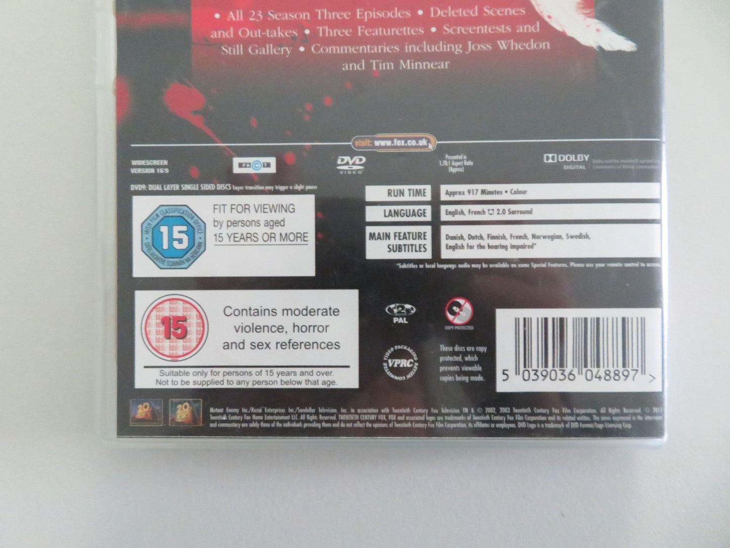 ANGEL SEASON 3 - ALL 23 EPISODES ON 6 DISCS (DVD) DAVID BOREANAZ 2001 REGION 2 - Rendezvous Cinema