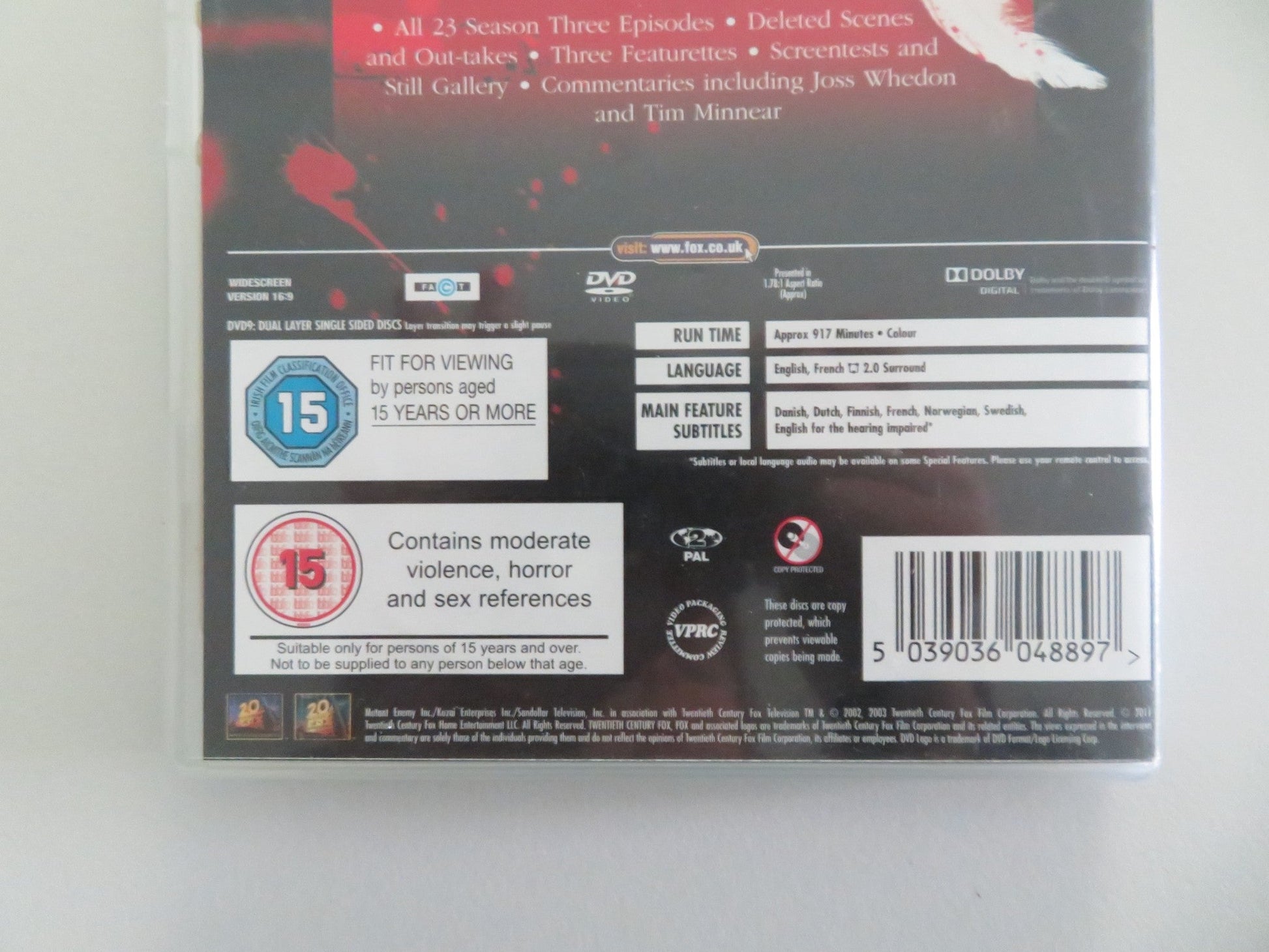 ANGEL SEASON 3 - ALL 23 EPISODES ON 6 DISCS (DVD) DAVID BOREANAZ 2001 REGION 2 - Rendezvous Cinema