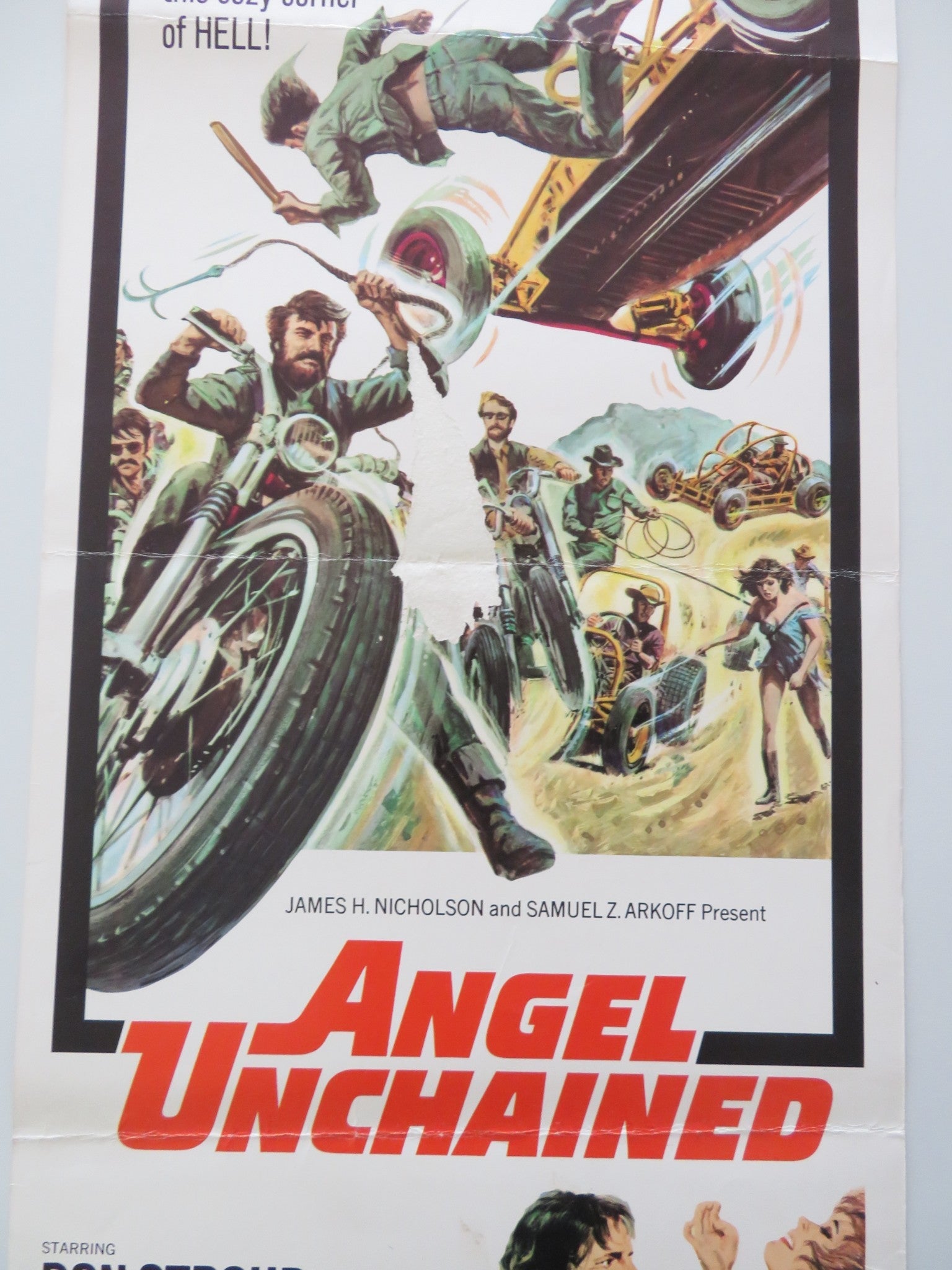 ANGEL UNCHAINED US INSERT POSTER DON STROUD LUKE ASKEW 1970 Rendezvous Cinema Movie posters