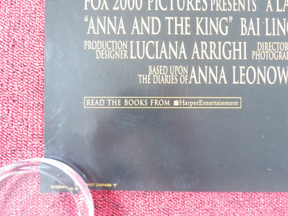 ANNA AND THE KING US ONE SHEET ROLLED POSTER JODIE FOSTER CHOW YUN - FAT 1999 Rendezvous Cinema Movie posters