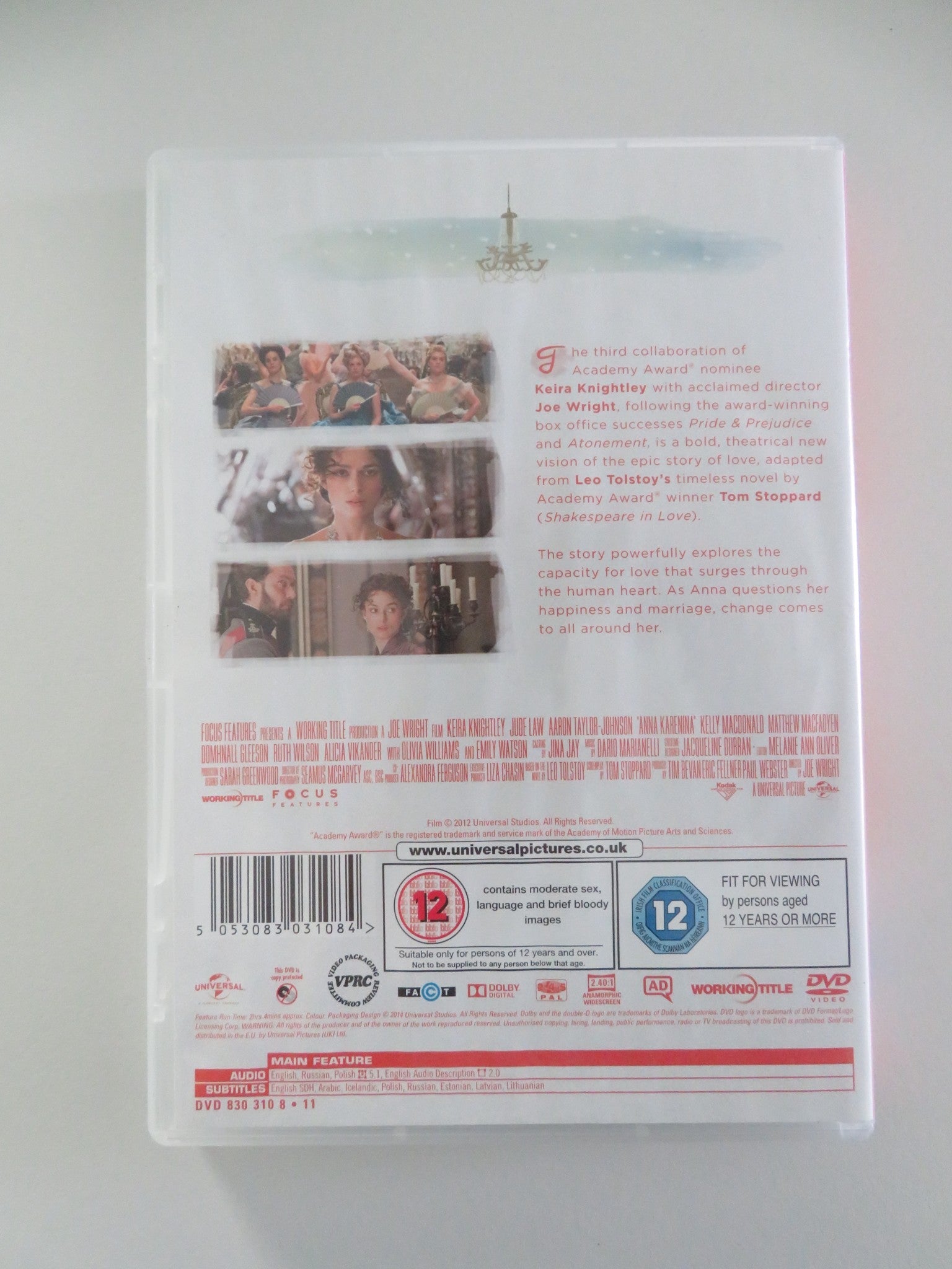 ANNA KARENINA (DVD) KEIRA KNIGHTLEY JUDE LAW 2012 REGION 2,4,5 Movie posters