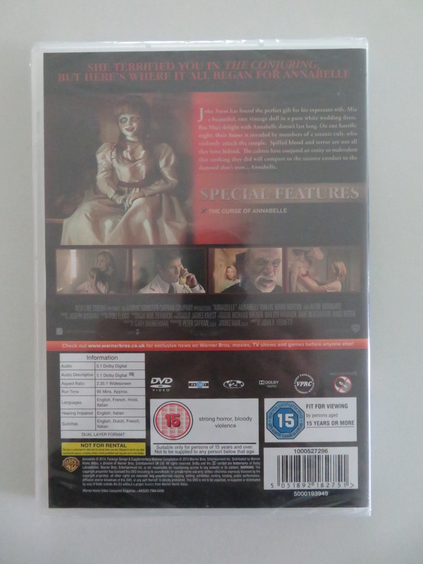 ANNABELLE (DVD) ANNABELLE WALLIS WARD HORTON 2014 REGION 2 Movie posters