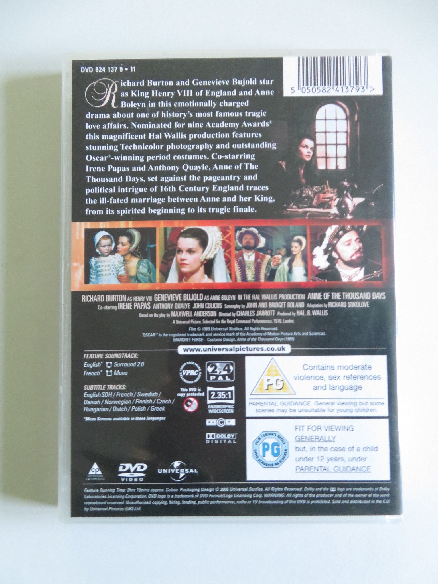 ANNE OF THE THOUSAND DAYS (DVD) RICHARD BURTON GENEVIEVE BUJOLD 1969 REGION 2,4 - Rendezvous Cinema