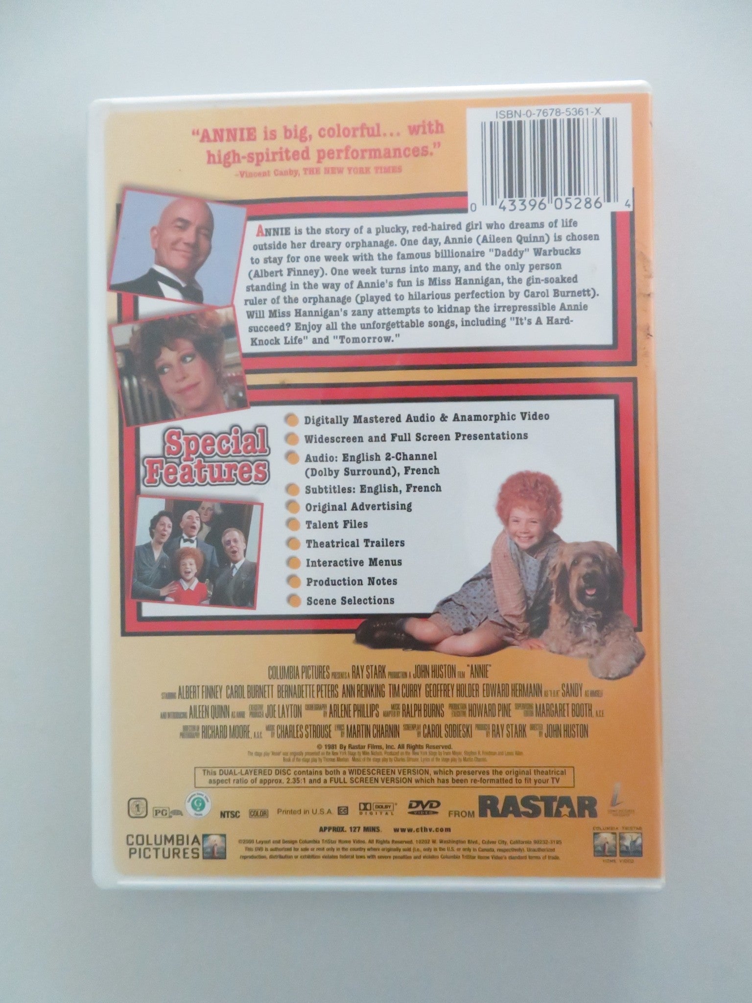 ANNIE (DVD) ALBERT FINNEY TIM CURRY 1982 REGION 1 Movie posters