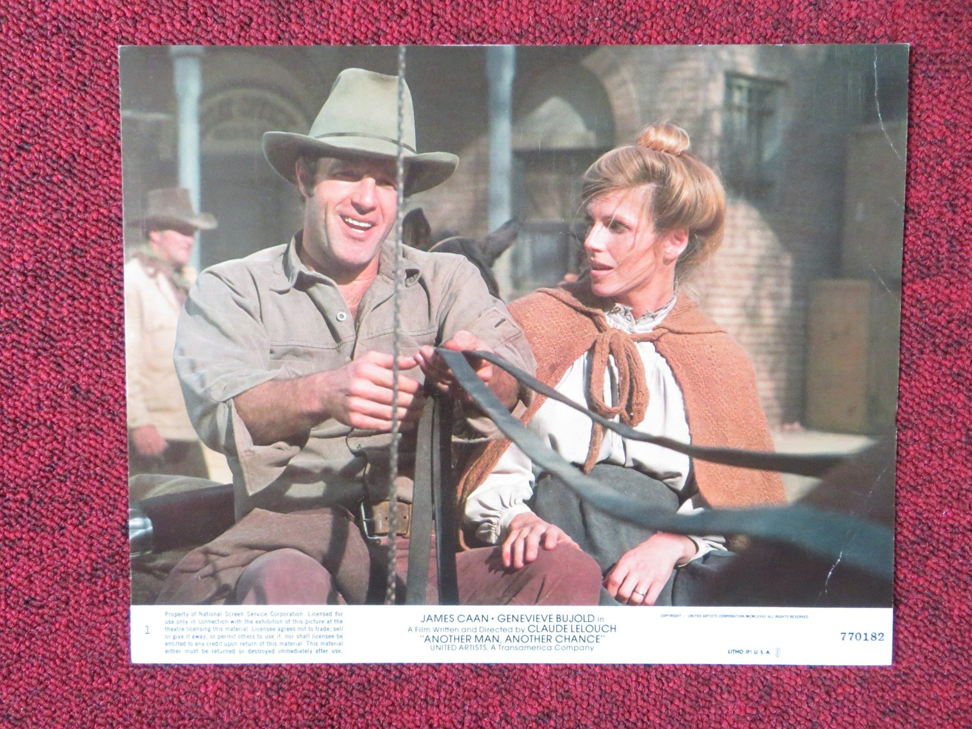 ANOTHER MAN, ANOTHER CHANCE - 1 LOBBY CARD JAMES CAAN GENEVIEVE BUJOLD 1977 Rendezvous Cinema Movie posters