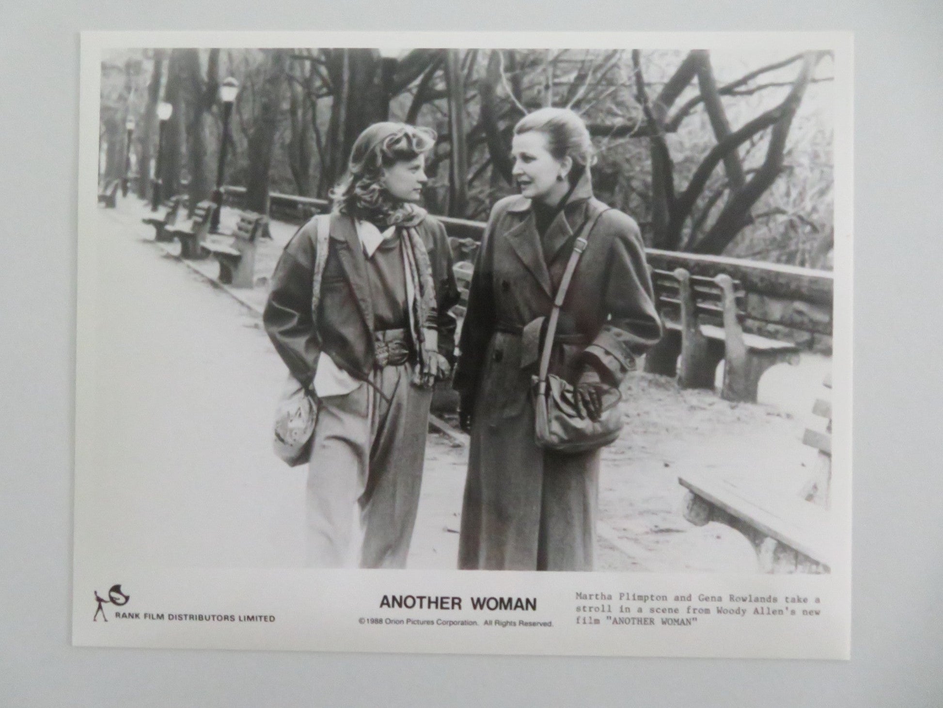 ANOTHER WOMAN MOVIE STILL PHOTO LOT OF 9 GENE HACKMAN GENA ROWLANDS 1988 - Rendezvous Cinema