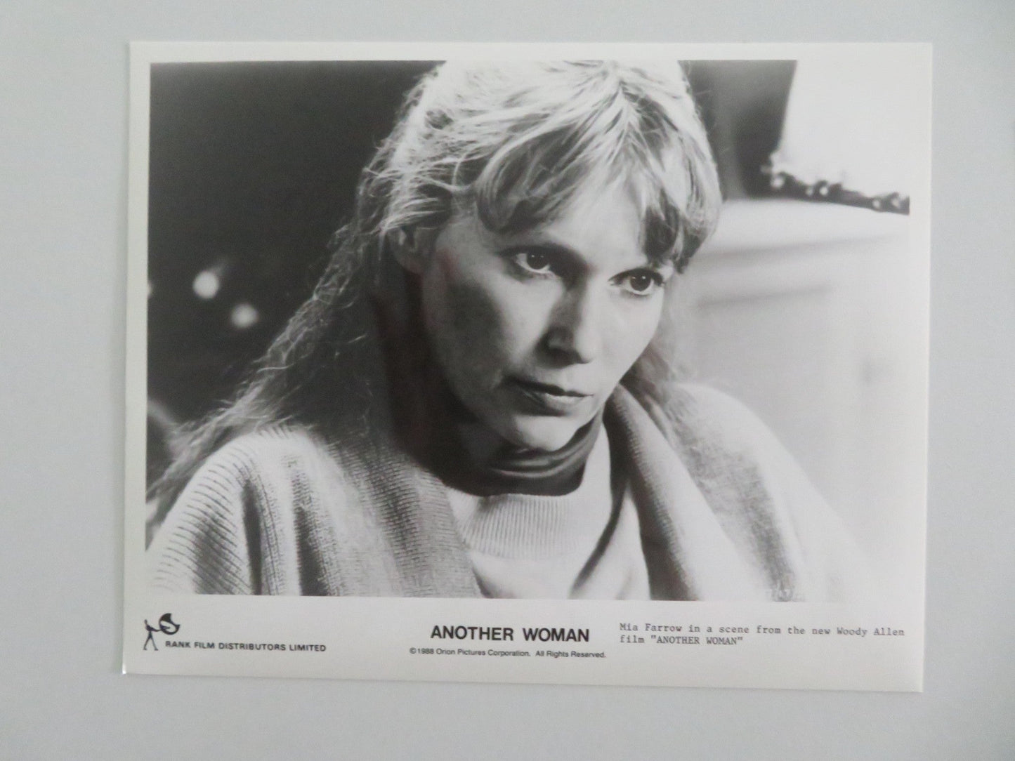 ANOTHER WOMAN MOVIE STILL PHOTO LOT OF 9 GENE HACKMAN GENA ROWLANDS 1988 - Rendezvous Cinema