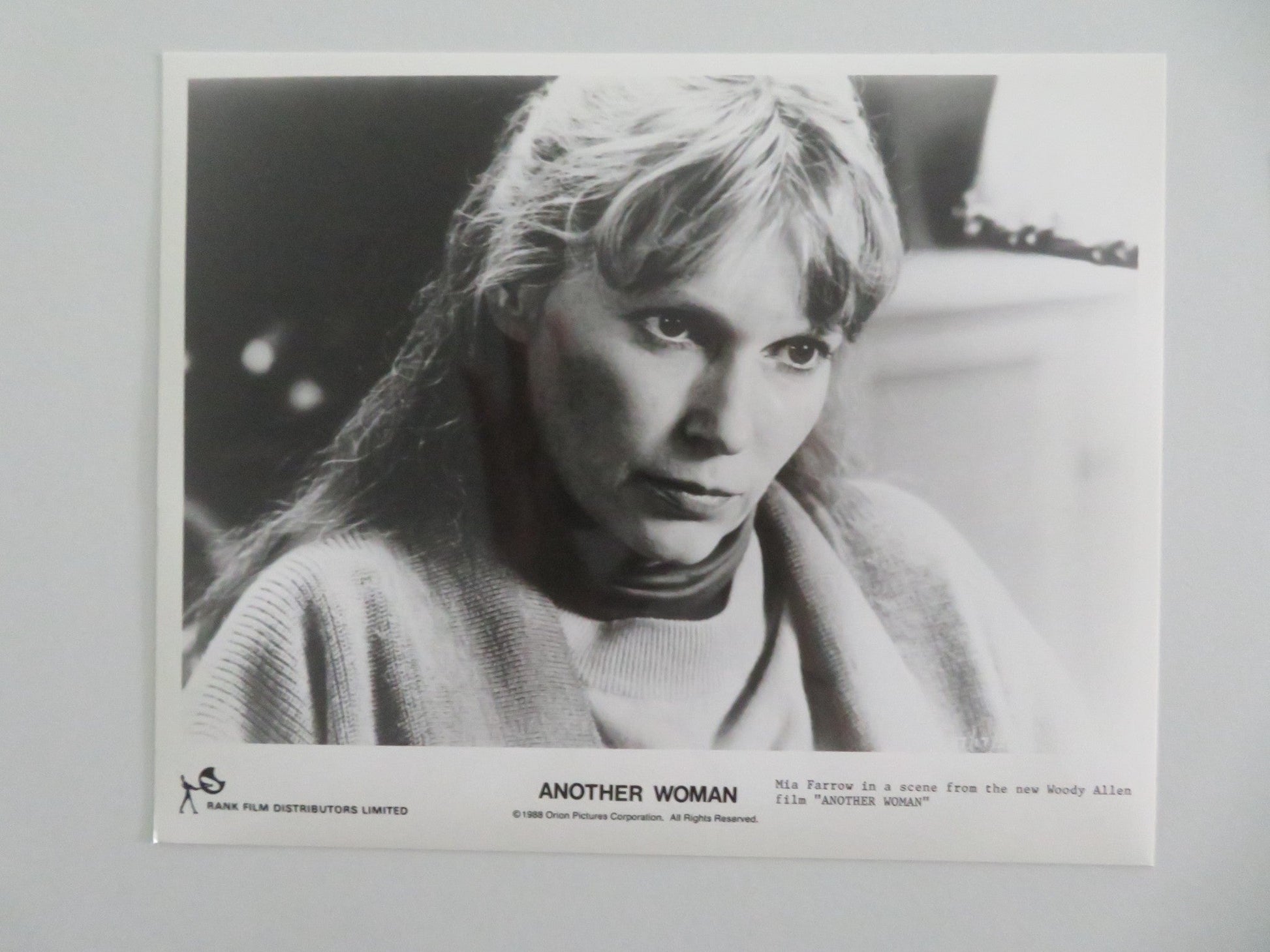 ANOTHER WOMAN MOVIE STILL PHOTO LOT OF 9 GENE HACKMAN GENA ROWLANDS 1988 - Rendezvous Cinema
