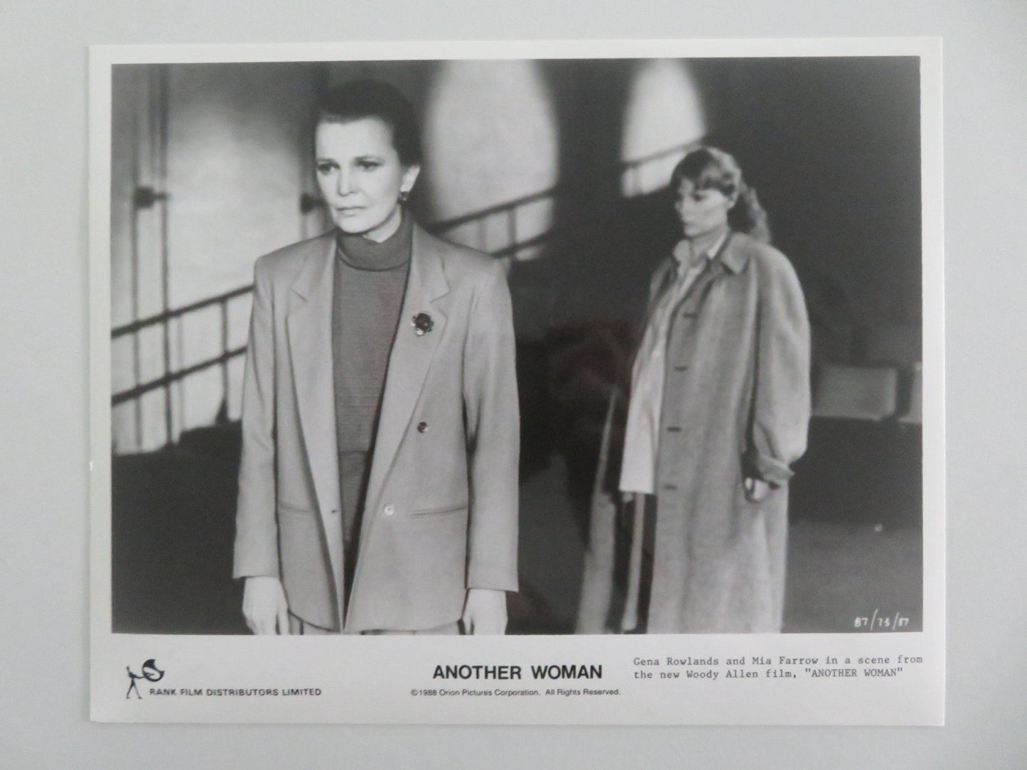 ANOTHER WOMAN MOVIE STILL PHOTO LOT OF 9 GENE HACKMAN GENA ROWLANDS 1988 - Rendezvous Cinema