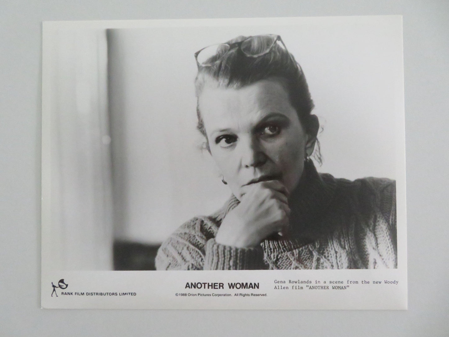 ANOTHER WOMAN MOVIE STILL PHOTO LOT OF 9 GENE HACKMAN GENA ROWLANDS 1988 - Rendezvous Cinema