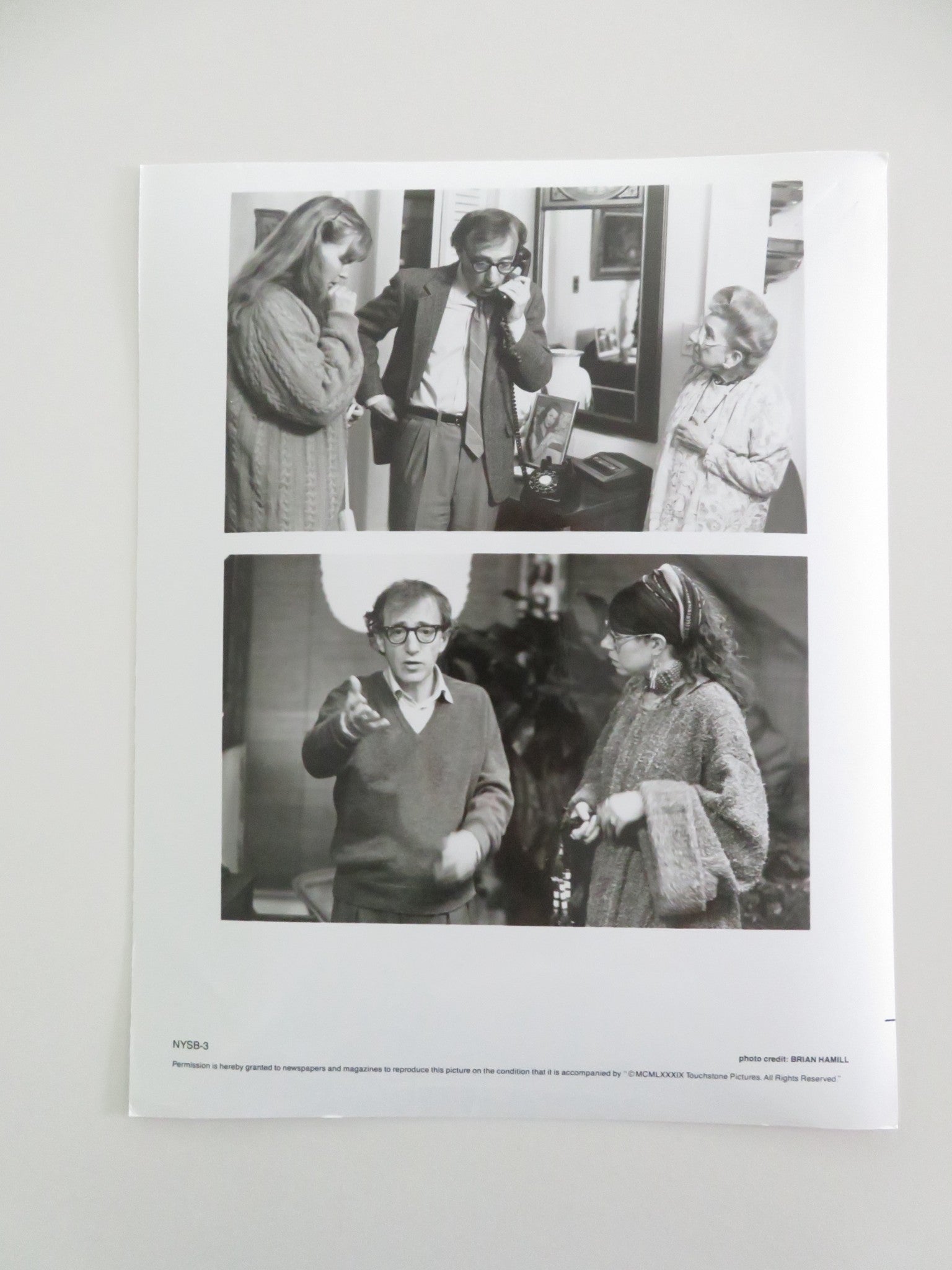 ANOTHER WOMAN NYSB - 3 MOVIE STILL PHOTO MIA FARROW WOODY ALLEN 1988 Movie posters