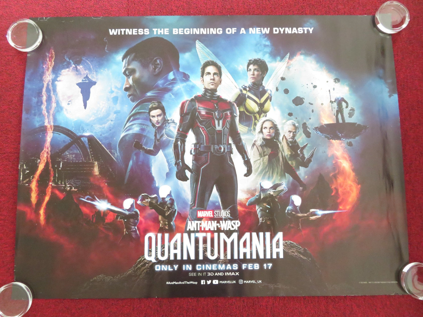 ANT - MAN AND THE WASP: QUANTUMANIA - B UK QUAD ROLLED POSTER PAUL RUDD 2023 Movie posters