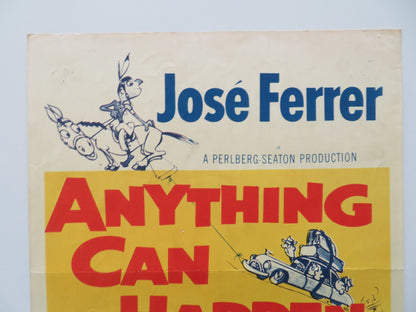 ANYTHING CAN HAPPEN US INSERT POSTER JOSE FERRER KIM HUNTER 1952 Rendezvous Cinema Movie posters