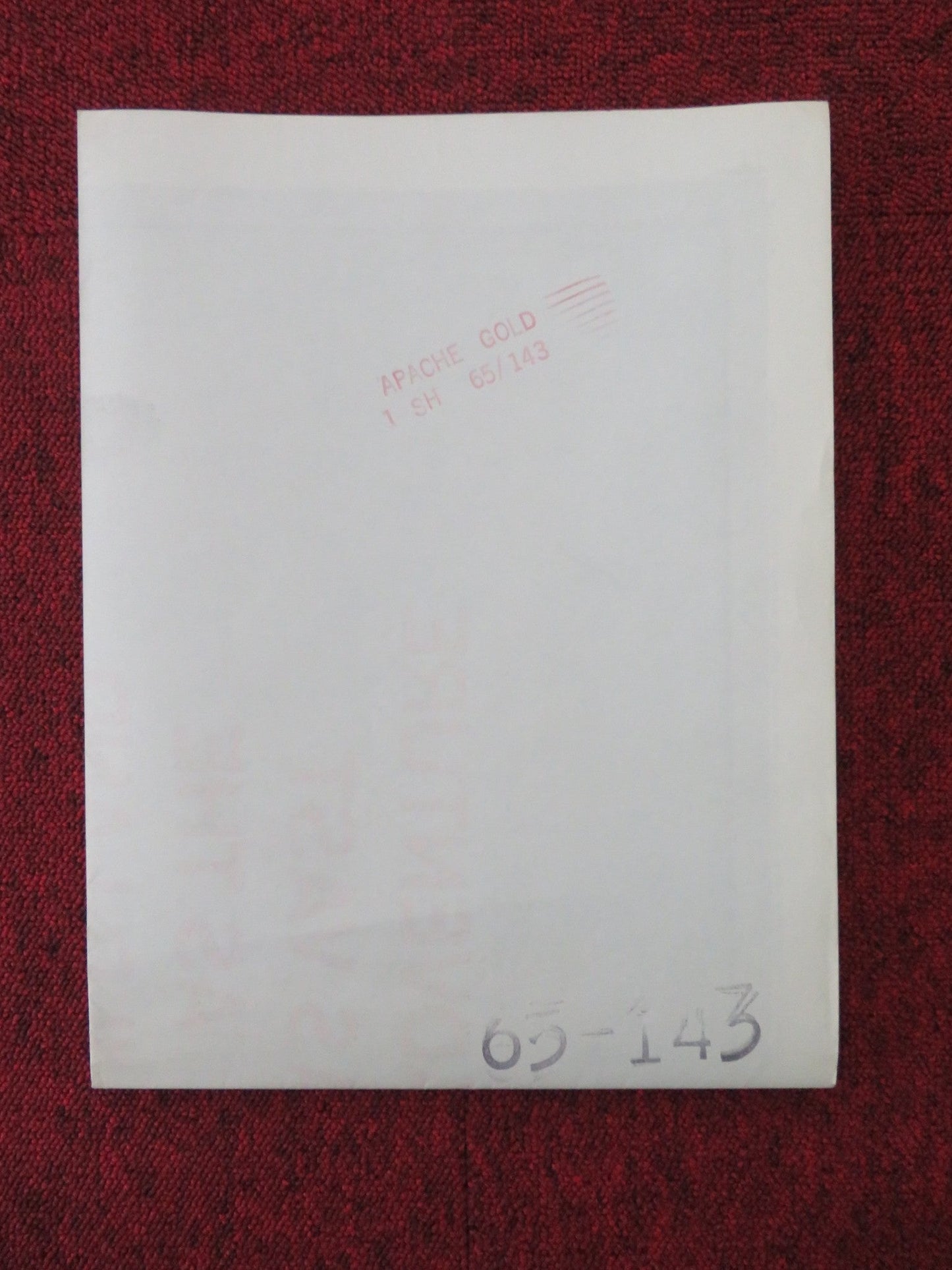 APACHE GOLD FOLDED US ONE SHEET POSTER LEX BARKER PIERRE BRICE 1965 Movie posters