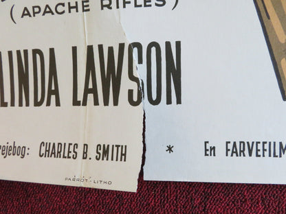 APACHE RIFLES DANISH POSTER ROLLED AUDIE MURPHY MICHAEL DANTE 1965 Rendezvous Cinema Movie posters