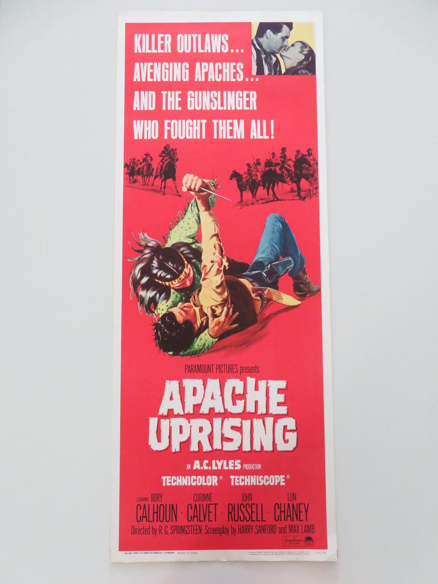 Apache Uprising US Insert Poster Rory Calhoun Corinne Calvet 1966 Movie posters
