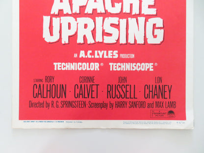 Apache Uprising US Insert Poster Rory Calhoun Corinne Calvet 1966 Movie posters