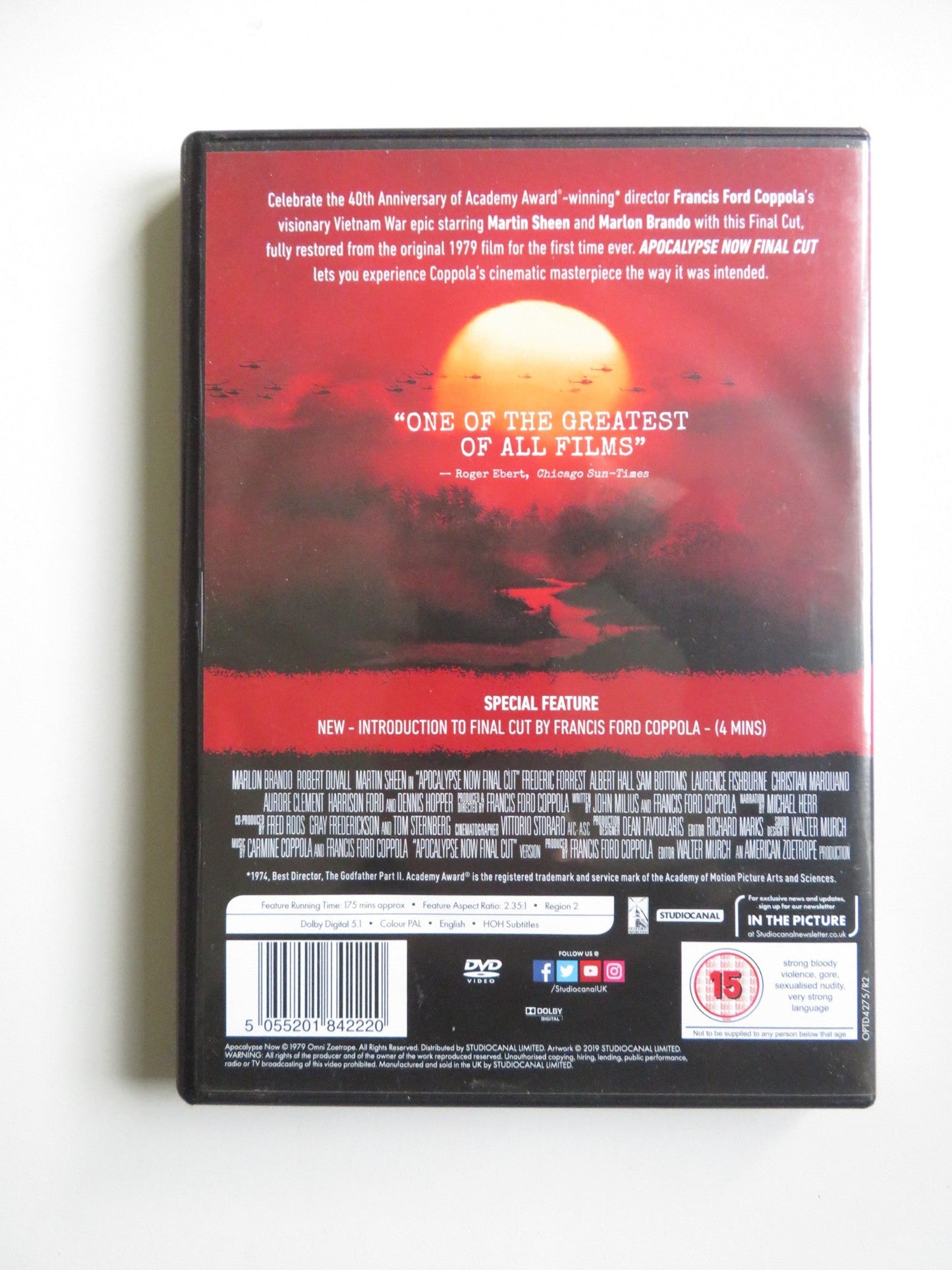 APOCALYPSE NOW - FINAL CUT (DVD) MARTIN SHEEN MARLON BRANDO 1979 REGION 2 - Rendezvous Cinema
