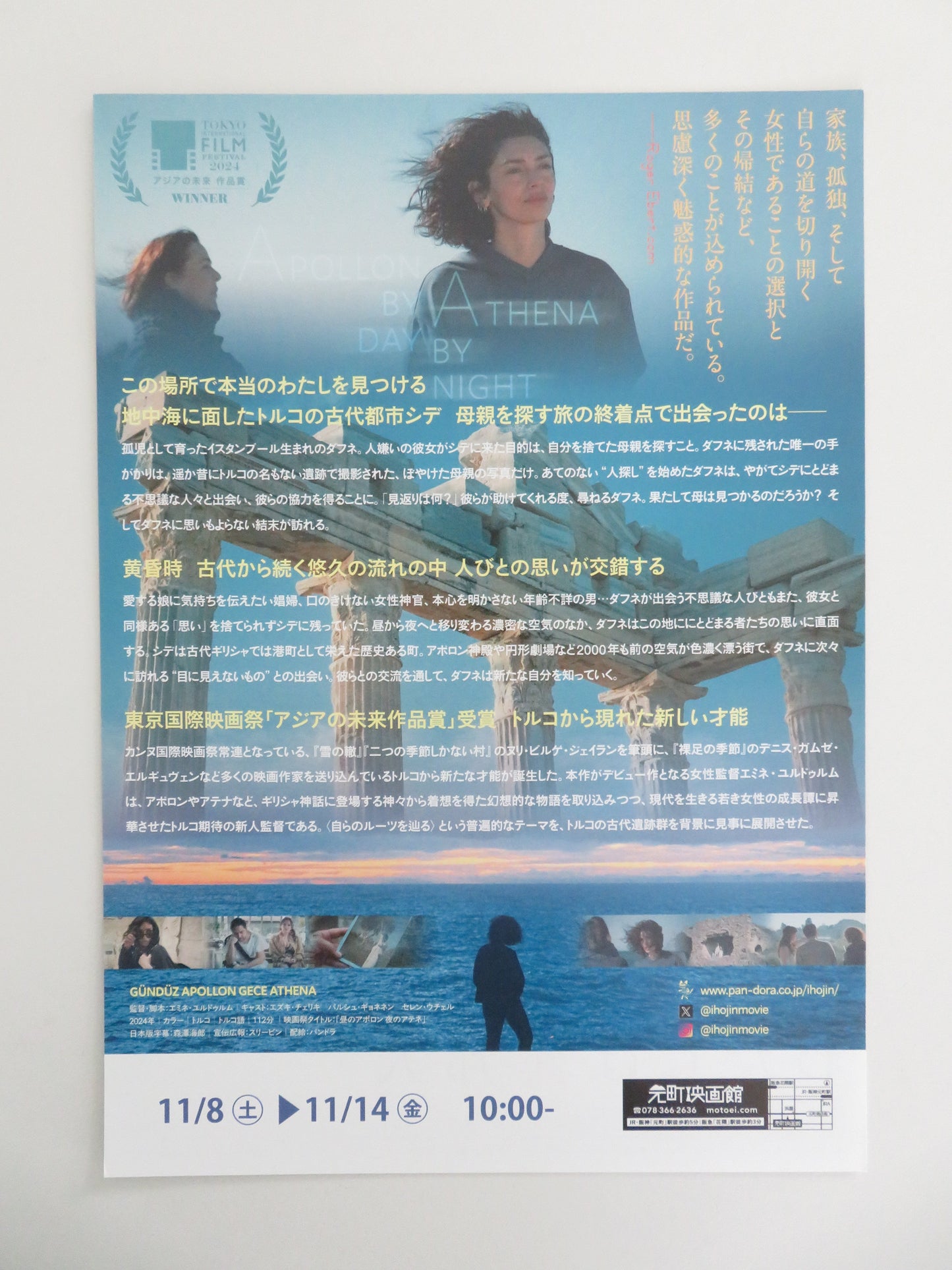Apollon by Day, Athena by Night Japanese Chirashi (B5) Poster Celik 2024 Movie posters