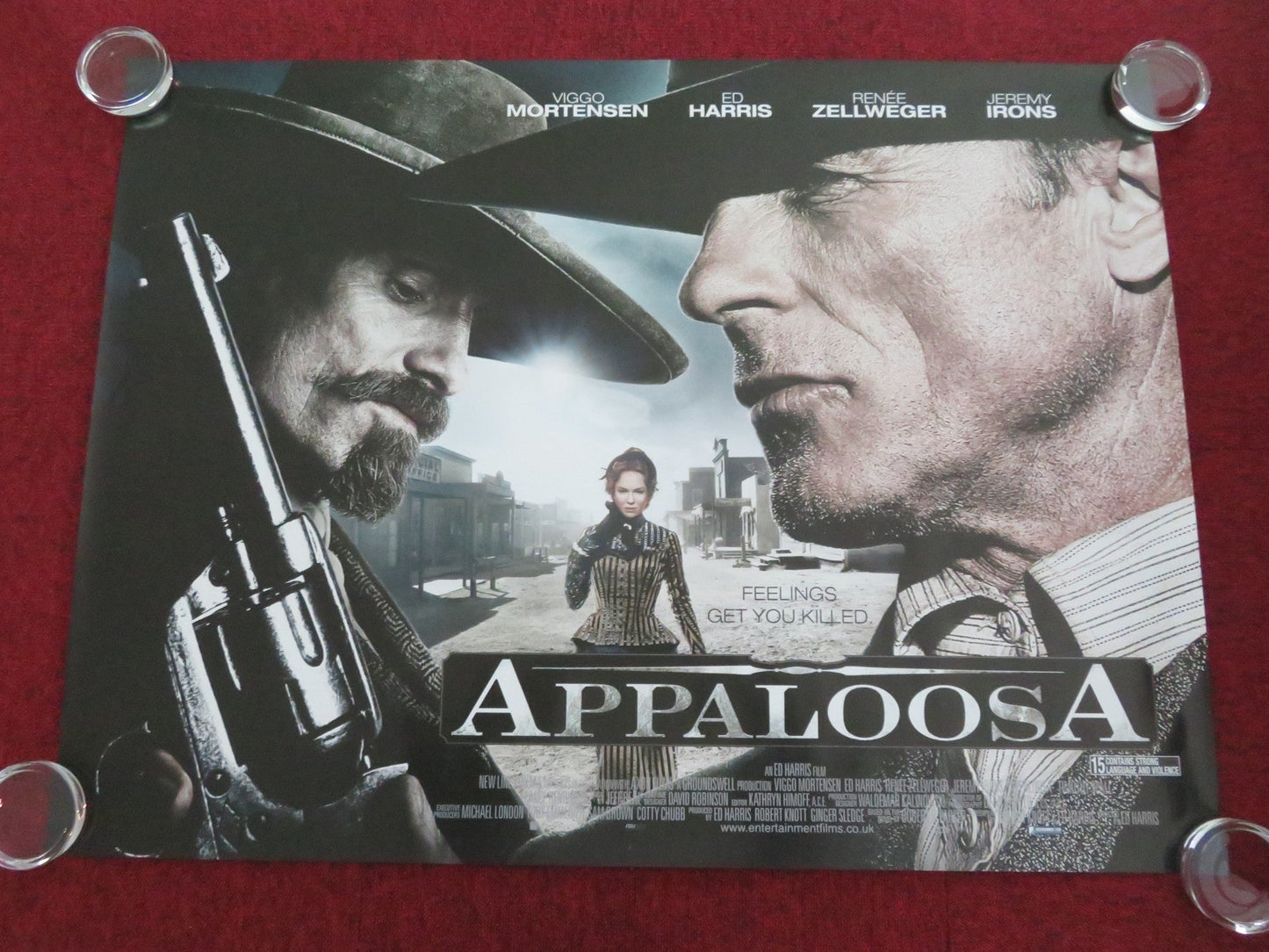 APPALOOSA UK QUAD ROLLED POSTER ED HARRIS VIGGO MORTENSEN RENEE ZELLWEGER 2008 Movie posters