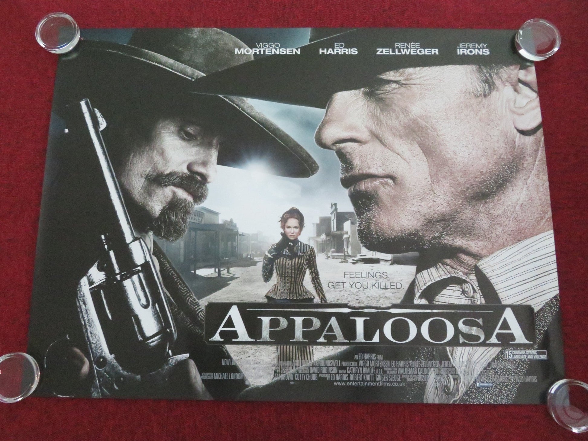 APPALOOSA UK QUAD ROLLED POSTER ED HARRIS VIGGO MORTENSEN RENEE ZELLWEGER 2008 Movie posters