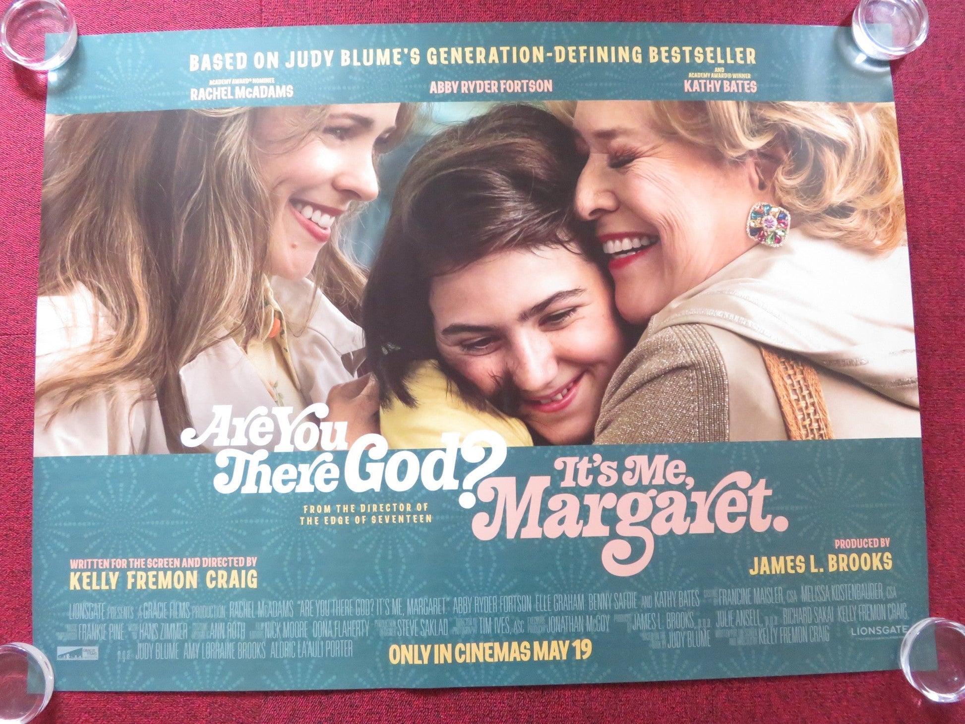 ARE YOU THERE GOD? IT'S ME MARGARET UK QUAD ROLLED POSTER ABBY RYDER 2023 Rendezvous Cinema Movie posters