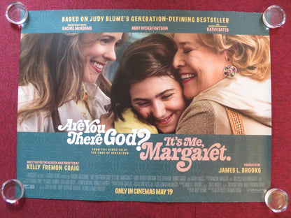 ARE YOU THERE GOD? IT'S ME MARGARET UK QUAD ROLLED POSTER RACHEL MCADAMS 2023 Rendezvous Cinema Movie posters