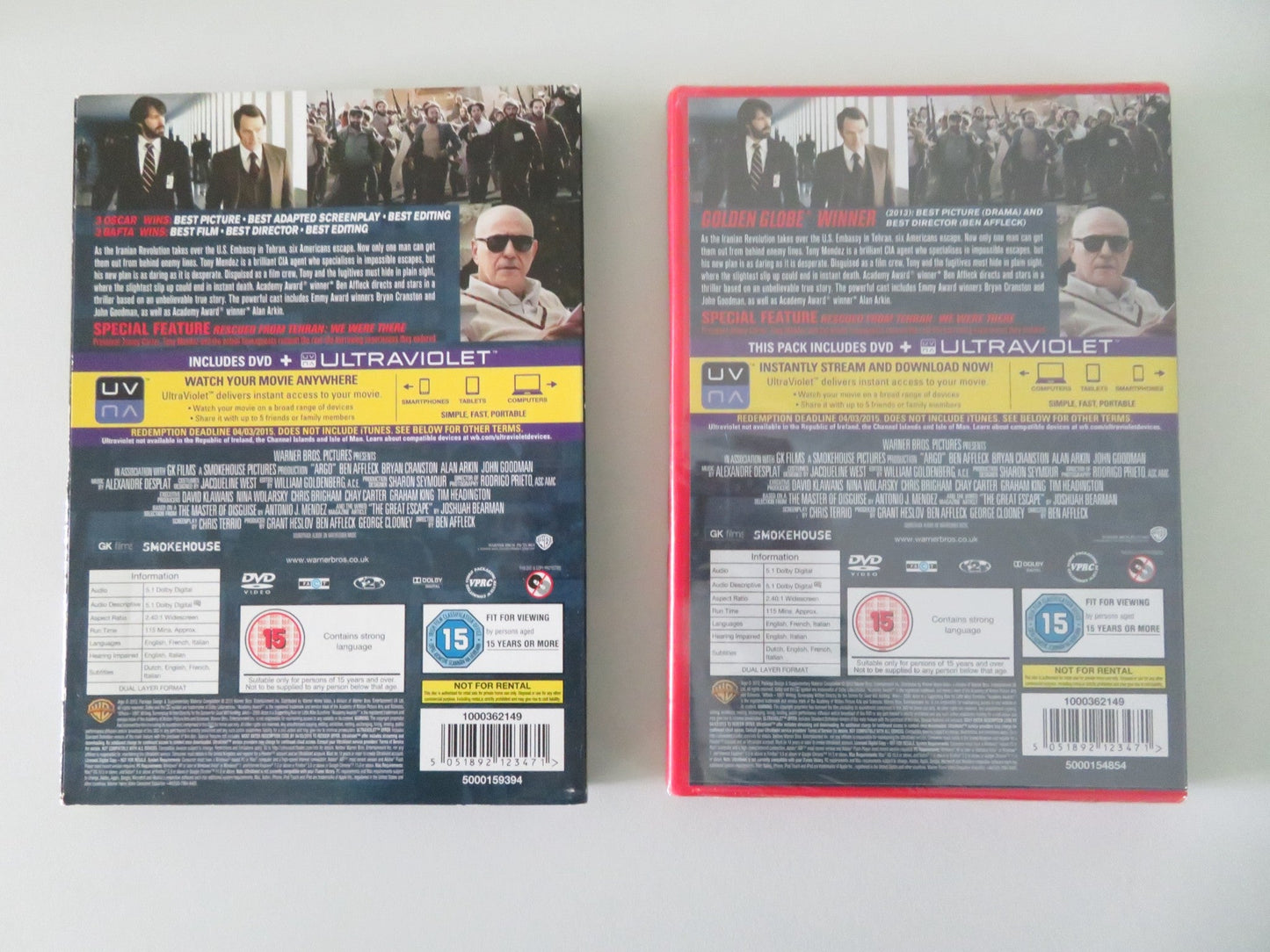 Argo (DVD) Ben Affleck Bryan Cranston John Goodman 2012 Region 2 Movie posters