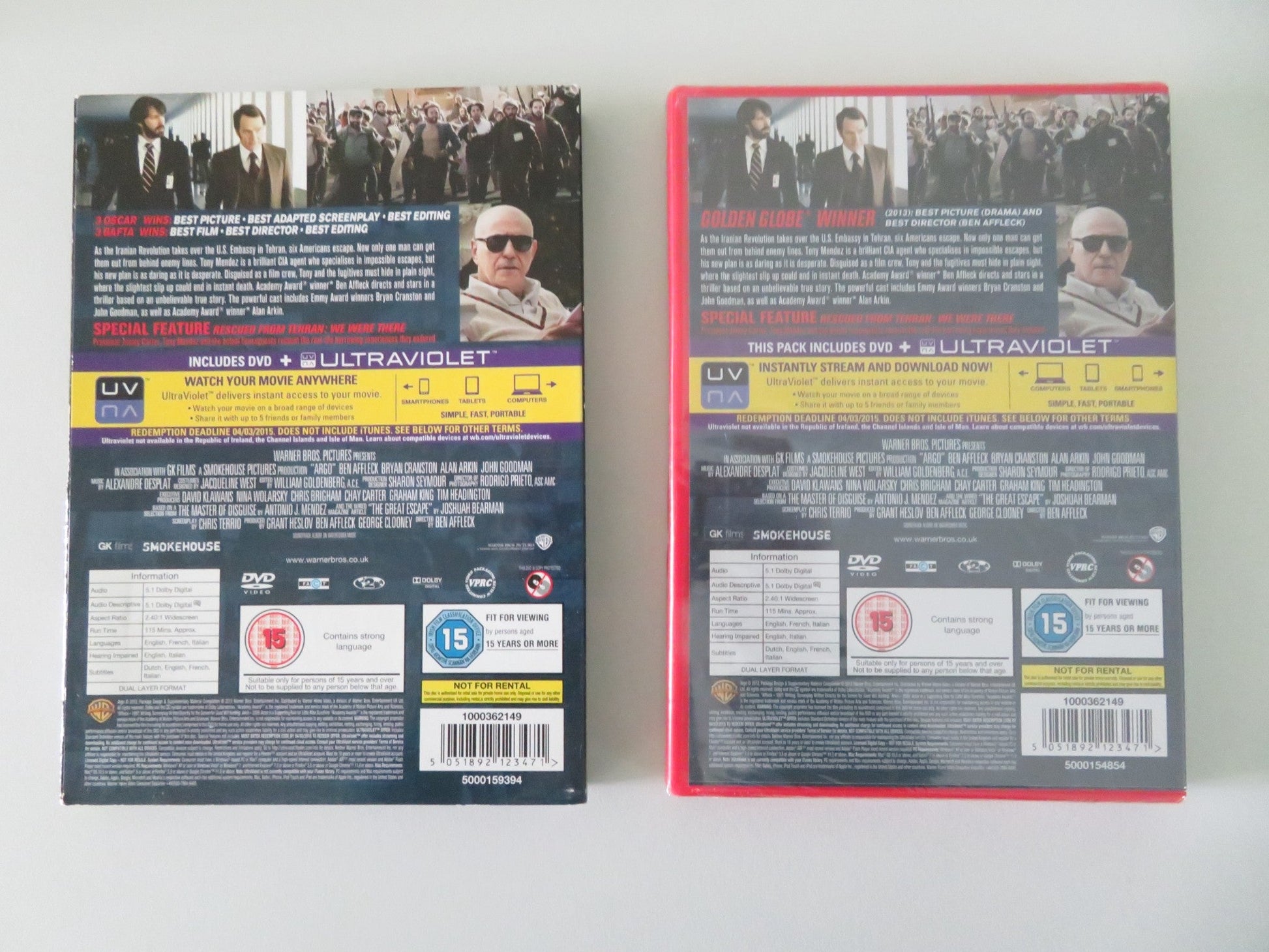 Argo (DVD) Ben Affleck Bryan Cranston John Goodman 2012 Region 2 Movie posters