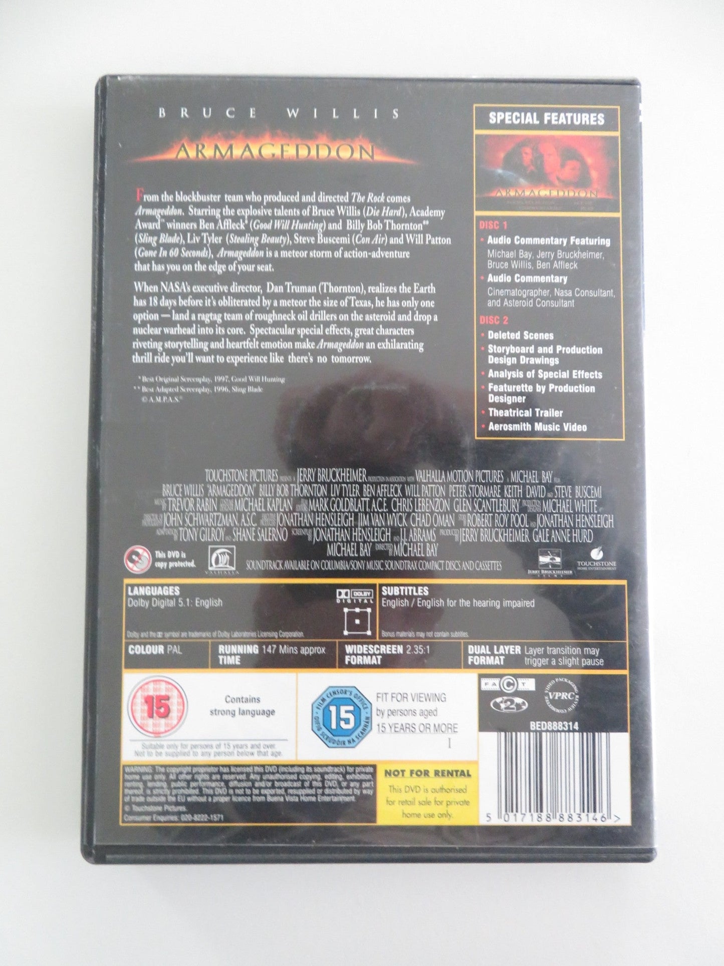 Armageddon - 2 Disc Collector's Edition (DVD) Bruce Willis 1998 Region 2 Movie posters